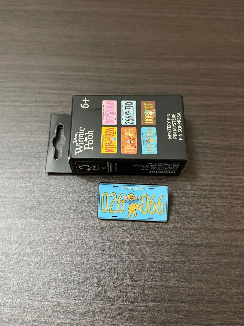 Loungefly Disney Winnie The Pooh License Plate Blind Box Enamel Pin - Roo